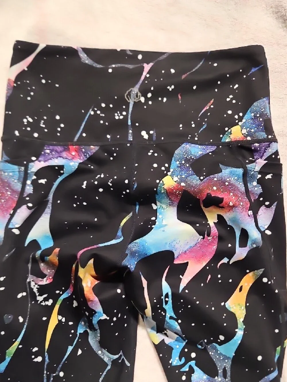 Feed Me Fight Me Black Galaxy Splash Leggings